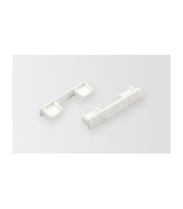 Koncovka k bielej koľajnici 2ks
