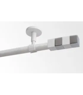 Jednoducha biela leskla  Ø19 mm- Kvadrat