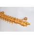 Garnýž dřevěná dvojitá Ø28mm zlatý dub