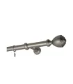 Kovová garnýž Satin nickel Ø 25 mm - koncovka Palacio tyč hladká
