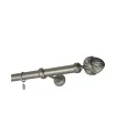 Kovová garnýž Satin nickel Ø 25 mm - koncovka Odeon tyč hladká