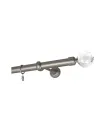 Satin nickel Ø 25 mm - koncovka Crystal Gula tyč hladká