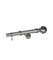 Kovová garnýž Satin nickel Ø 25 mm - koncovka Boston tyč hladká