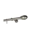 Kovová garnýž Satin nickel Ø 25 mm - koncovka Beluno tyč hladká