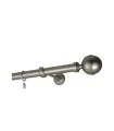 Kovová garnýž Satin nickel Ø 25 mm - koncovka Kalisto tyč hladká