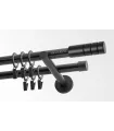 Garnýž černá dvojitá 19mm matná Techno