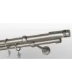 Kovová garnýž Satin nickel Ø 19 mm - Cylinder Crystal