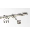 Kovová garnýž Satin nickel Ø 19 mm - Cylinder