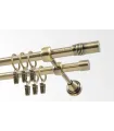 Kovová garnýž Antik dvojitá Ø 19 mm - Cylinder