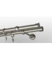Kovová garnýž Satin nickel Ø 19 mm - Duo