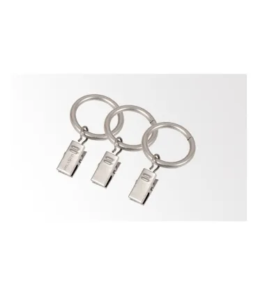 Krúžok so štipcom kus satin nickel  Ø19 mm