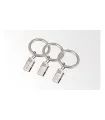 Kroužek se skřipcem kus satin nickel Ø19 mm