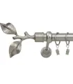 Kovová garnýž Satin nickel Ø 19 mm - List rose