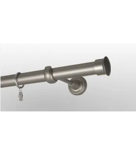 Satin nickel Ø 25 mm - koncovka Duo tyč hladká