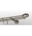 Kovová garnýž Satin nickel Ø 19mm koncovka - Beluno