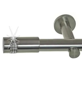 Efekt-nerezová oceľ Ø 19 mm - Cylinder crystal Držiak jednoduchý simple