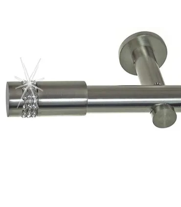 Efekt-nerezová oceľ Ø 19 mm - Cylinder crystal Držiak jednoduchý simple