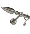 Kovová garnýž Satin nickel Ø 16 mm - Linea