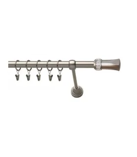 Satin nickel Ø 19 mm - Pluton Crystal
