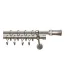 Satin nickel Ø 25/19 mm - Pluton crystal