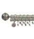 Satin nickel Ø 25/19 mm - Kalisto crystal