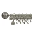 Satin nickel Ø 25/19 mm - Kalisto crystal