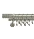 Satin nickel Ø 25/19 mm - Cylinder crystal
