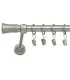 Satin nickel Ø 25 mm - koncovka Capri tyč hladká