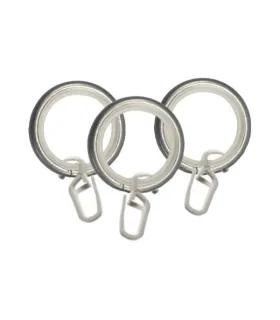 Kroužek tichy s háčkem 1 kus satin nickel  Ø19 mm