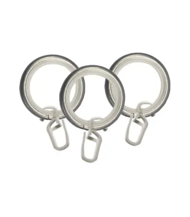 Kroužek tichy s háčkem 1 kus satin nickel  Ø19 mm