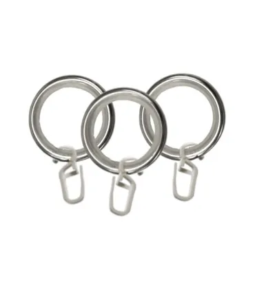 Kroužek tichy s háčkem 1 kus Efekt nerezová ocel  Ø25 mm