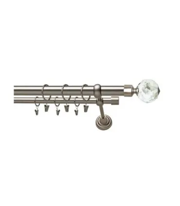 Satin nickel Ø 19 mm - Crystal Gula
