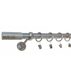 Efekt-nerezová oceľ  Ø 25 mm - koncovka Cylinder gladky tyč hladká