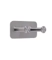 Dvojitý samolepící věšák Inox N008