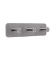 Trojitý samolepící věšák Inox N010