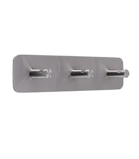 Trojitý samolepiaci vešiak Inox N011