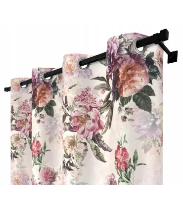 Závěs s kroužky 140cmx250 cm barva Flores 02