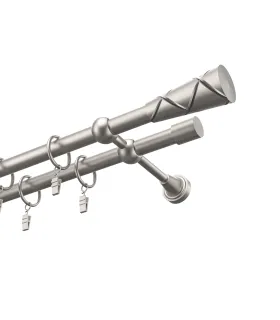 Kovová garnýž Satin nickel Ø 19 mm - Trapezium