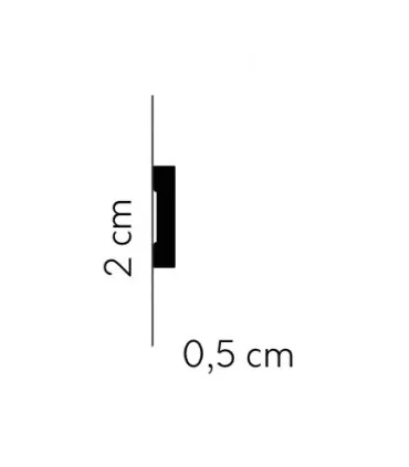 Dekorativní nástěnná lišta MD012 200 x 2 x 0.5 cm