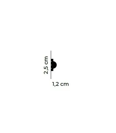 Dekorativní nástěnná lišta MD4133 200 x 2.5 x 1.2 cm Mardom