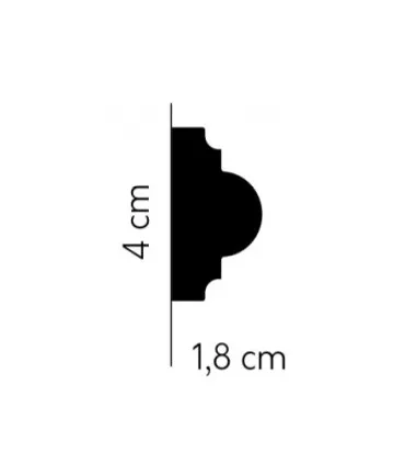 Dekorativní nástěnná lišta MD002 200 x 4 x 1.8 cm Mardom