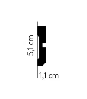 Dekorativní nástěnná lišta MDD414 200 x 5.1 x 1.1 cm Mardom