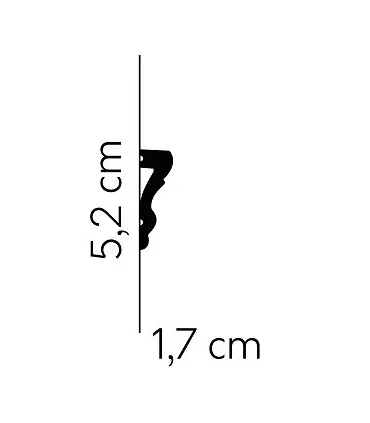 Dekorativní nástěnná lišta MD314 200 x 5.2 x 1.7 cm Mardom