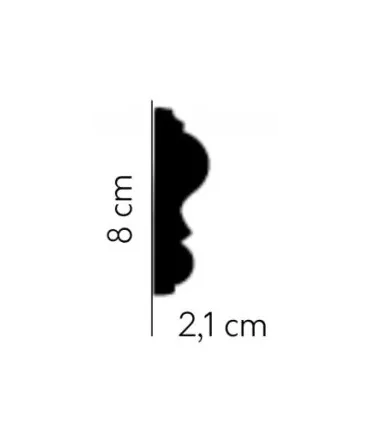 Dekorativní nástěnná lišta MDD338 200 x 8 x 2.1 cm Mardom