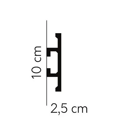 Dekorativní nástěnná lišta QL017 200 x 10 x 2.5 cm Mardom - vhodná pre LED podsvietenie
