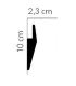Dekorativní nástěnná lišta MD016 200 x 10 x 2.3 cm Mardom - vhodná pre LED podsvietenie