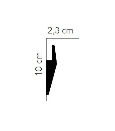 Dekorativní nástěnná lišta MD016 200 x 10 x 2.3 cm Mardom - vhodná pre LED podsvietenie