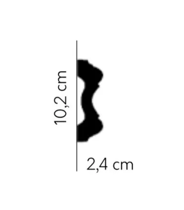 Dekorativní nástěnná lišta MDD345 200 x 10.2 x 2.4 cm Mardom