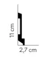 Dekorativní nástěnná lišta MD025 200 x 11 x 2.7 cm Mardom - vhodná pre LED podsvietenie