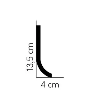 Dekorativní nástěnná lišta QS011 200 x 13.5 x 4 cm Mardom - vhodná pre LED podsvietenie